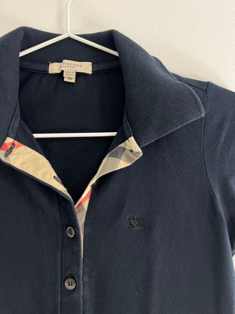 Burberry navy polo shirt XS FriendshopLondon