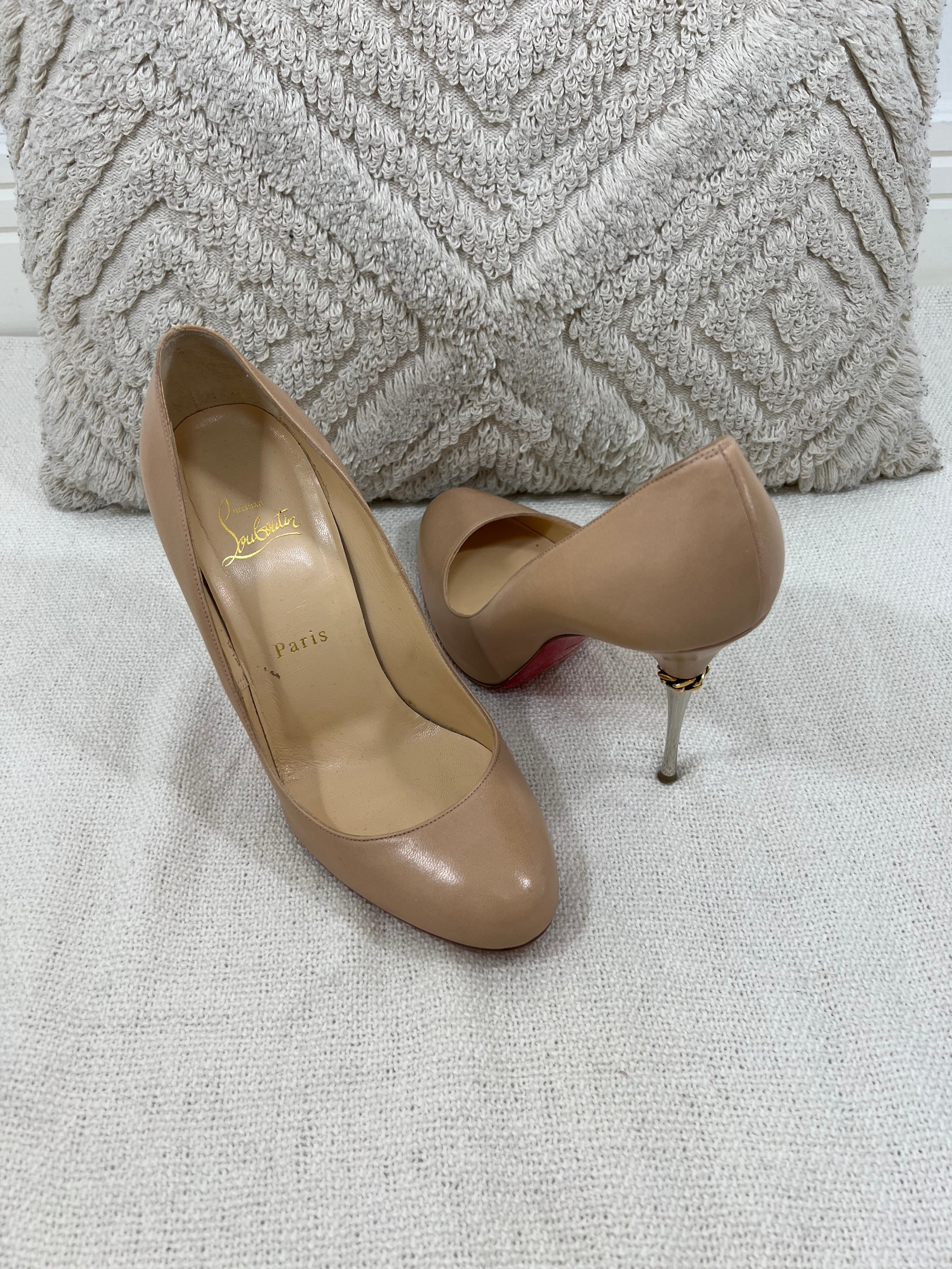 Christian Louboutin beige pumps - 6 UK