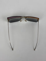 Load image into Gallery viewer, Fendi Fantastic Metal Shield Sunglasses with Multicolored Asymmetric Lens Overlays
