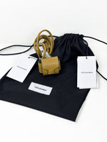Load image into Gallery viewer, Yves Salomon Leather AirPods Case Olive Green with Lanyard
