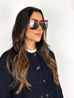 Load image into Gallery viewer, Fendi Fantastic Metal Shield Sunglasses with Multicolored Asymmetric Lens Overlays
