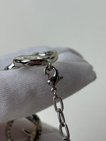 Load image into Gallery viewer, Fendi O’Lock Bracelet Crystal Silver - Tone Metal Bangle
