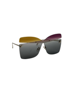 Load image into Gallery viewer, Fendi Fantastic Metal Shield Sunglasses with Multicolored Asymmetric Lens Overlays
