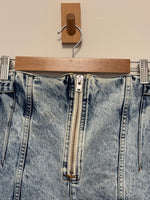 Load image into Gallery viewer, IRO Paris Powelly High-Rise Acid Wash Denim Shorts in Blue Cotton - 10 UK
