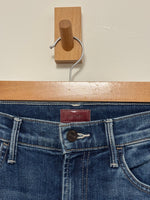 Load image into Gallery viewer, MOTHER The Hustler high-rise ankle fray blue jeans - 10 UK
