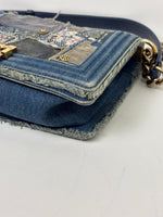 Load image into Gallery viewer, Chanel Medium Boy Bag Denim Patchwork Blue
