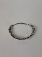 Load image into Gallery viewer, Fendi O’Lock Bracelet Crystal Silver - Tone Metal Bangle
