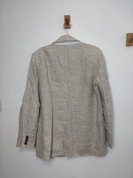 Load image into Gallery viewer, Reformation oatmeal Linen Blazer - L
