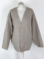 Load image into Gallery viewer, Pangaia Sand Recycled Cashmere Oversized Cardigan - L
