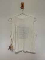 Load image into Gallery viewer, Mother Denim The Chin Ups Trip Out On This Tank Top White - M

