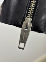 Load image into Gallery viewer, The Kooples Lambskin Leather Biker Jacket in Black - M
