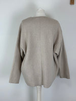 Load image into Gallery viewer, Pangaia Sand Recycled Cashmere Oversized Cardigan - L
