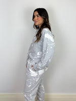 Load image into Gallery viewer, FRAME Gris Heather Multi Bleach Wash Sweatshirt - M

