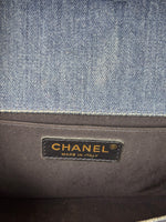 Load image into Gallery viewer, Chanel Medium Boy Bag Denim Patchwork Blue
