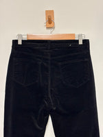 Load image into Gallery viewer, L’AGENCE Margot high-rise black velvet straight-leg trousers - 10 UK
