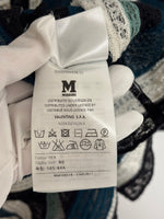 Load image into Gallery viewer, M Missoni Chevron Crochet Knit Long Sleeve Dress in Teal and Black - S
