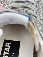 Load image into Gallery viewer, Golden Goose Super-Star Glitter Leather Sneakers Silver Pink Star - 5 UK
