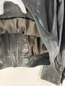 Dolce & Gabbana black leather jacket - L