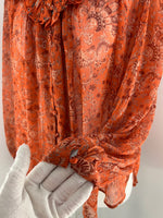 Load image into Gallery viewer, French Connection orange blouse - 8 UK
