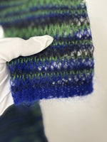 Load image into Gallery viewer, Missoni Mohair-Blend Striped Mock Neck Midi Dress in Navy and Forest Green - S
