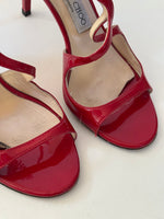 Load image into Gallery viewer, Jimmy Choo Lancer Patent Leather Strappy Sandals in Red - 5 UK

