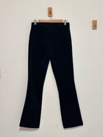 Load image into Gallery viewer, L’AGENCE Margot high-rise black velvet straight-leg trousers - 10 UK
