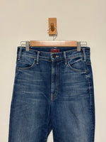 Load image into Gallery viewer, MOTHER The Hustler high-rise ankle fray blue jeans - 10 UK
