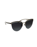 Load image into Gallery viewer, Bvlgari Serpenti Striped Cat-Eye Metal Sunglasses in Pale Gold and Black
