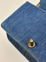 Load image into Gallery viewer, Chanel Medium Boy Bag Denim Patchwork Blue
