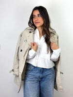 Load image into Gallery viewer, ME+EM Cotton Double Gauze Cropped Boxy Shirt in White - M
