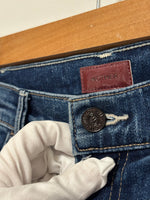 Load image into Gallery viewer, MOTHER The Hustler high-rise ankle fray blue jeans - 10 UK
