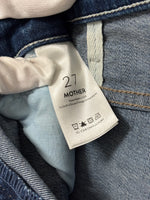 Load image into Gallery viewer, MOTHER The Hustler high-rise ankle fray blue jeans - 10 UK
