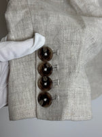 Load image into Gallery viewer, Reformation oatmeal Linen Blazer - L
