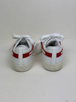 Load image into Gallery viewer, Prada Vitello Soft Leather Lace-Up Trainers White and Red - 5 UK
