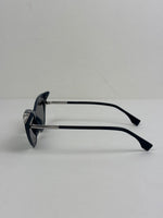 Load image into Gallery viewer, Fendi Iridia Crystal-Embellished Cat-Eye Acetate Sunglasses in Navy Blue

