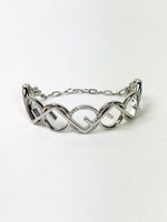 Load image into Gallery viewer, Fendi O’Lock Bracelet Crystal Silver - Tone Metal Bangle
