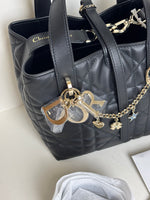 Load image into Gallery viewer, Dior Small Toujours Vertical Black Bag Cannage Calfskin
