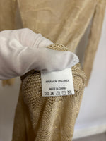 Load image into Gallery viewer, Melissa Odabash "Kirsty" Lurex Knit Maxi Dress - Gold/Champagne Rayon Blend - S
