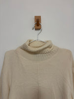 Load image into Gallery viewer, Varana Arani 100% Fine Himalayan Cashmere Turtleneck and Ribbed Maxi Dress in Cream - M
