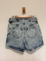 Load image into Gallery viewer, IRO Paris Powelly High-Rise Acid Wash Denim Shorts in Blue Cotton - 10 UK
