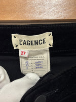 Load image into Gallery viewer, L’AGENCE Margot high-rise black velvet straight-leg trousers - 10 UK
