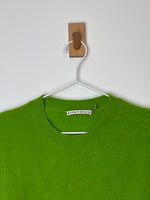 Load image into Gallery viewer, Alice + Olivia "Chara" lime Cashmere Crewneck jumper - XS (relaxed fit)
