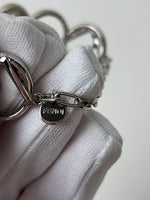 Load image into Gallery viewer, Fendi O’Lock Bracelet Crystal Silver - Tone Metal Bangle
