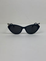 Load image into Gallery viewer, Fendi Iridia Crystal-Embellished Cat-Eye Acetate Sunglasses in Navy Blue
