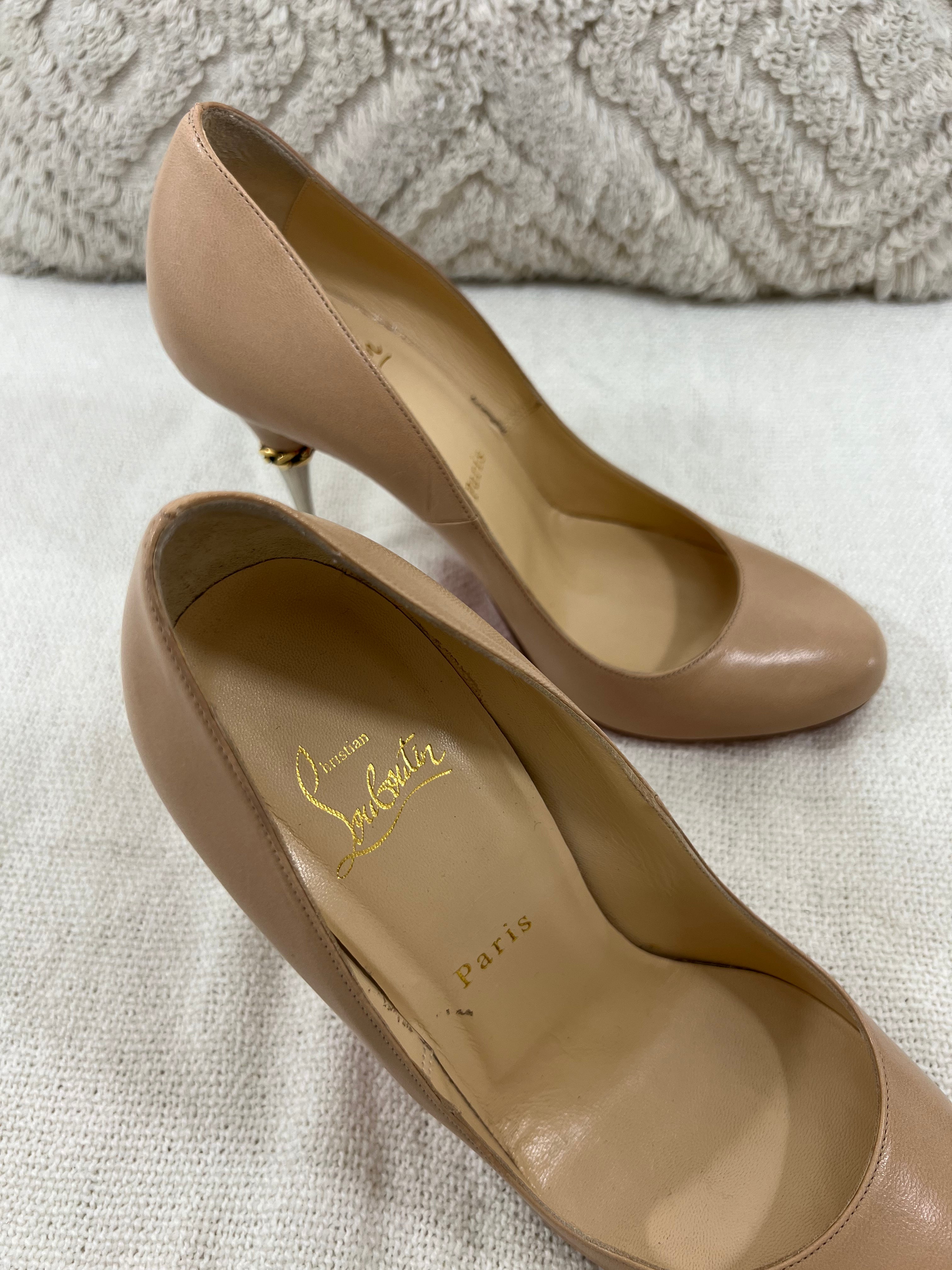 Christian Louboutin beige pumps - 6 UK