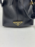 Load image into Gallery viewer, Prada Glacé Calf Leather Borsa A Mano Nero Black Satchel Bag
