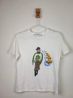 Load image into Gallery viewer, Christian Dior "C'est Non" Illustration Graphic T-Shirt Cotton Linen White - S
