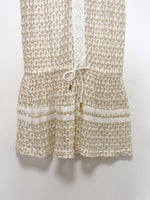 Load image into Gallery viewer, Melissa Odabash Aja Gold Metallic Crochet Lace Mini Dress Cream - S
