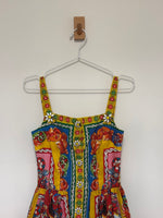 Load image into Gallery viewer, Dolce &amp; Gabbana Carretto Print Cotton Midi Dress Multicolour - 6 UK
