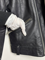 Load image into Gallery viewer, The Kooples Lambskin Leather Biker Jacket in Black - M
